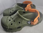 Crocs Unisex Off Road Sport Green  orange Slip On Clogs Shoe Size M6  w10