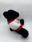 Dan Dee Black Bear Plush Stuffed Red Nose  king Of Hearts  Valentine Sweater 12   