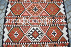 Terrific Caucasian Kazak Kilim 50   X 77   Caucasian Rare Size Kazak Kilim Rug 