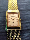 Vintage Tank Rectangular White Dial Milanese Band Mens Watch New Mvt   Batt    