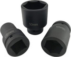 1  Drive Deep Impact Socket Set  Metric  Crv  6-point  22mm - 50mm  10-sockets