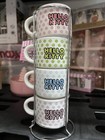Sanrio Hello Kitty Mini Mugs Espresso Stacked Set Of 4 Polka Dot Pastel New 