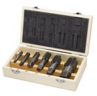 6 Piece Npt Pipe Tap  Carbon Steel  Dwtpt Series Set  1 8   1 4   3 8   1 2     