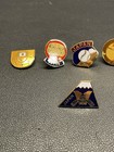 6 Vintage Japanese Pin Lot Baseball  Rare Old Pins