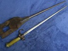 Original Antique M1886 French Lebel  rosalie  Bayonet And Scabbard With Frog