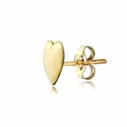 14k Children s Heart Shape Stud Earring Solid Yellow Gold