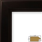 Craig Frames Mossehaus  1 25  Wide Contemporary Satin Black Picture Frame