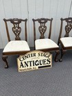 67023  Set Of 4 Mahogany Henredon Chippendale Dining Side Chairs