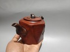 Chinese Yixing Zisha Teapot Teapots Green Tea Sculpted Carved Embossed Relief