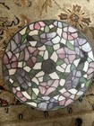 Vintage Stained Glass Lamp Shade Ceiling Light Tiffany Style Round Roses Flowers