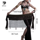 Belly Dancing Hip Scarf - 2021 Tribal Coins Tassel Fringe Wraps Wraps Belts S   