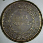 1863 Civil War Token Broas Brothers Pie Bakers New York Washington Ny-630m