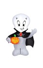Airblown Halloween Yard Inflatables Light Casper As Cute Vampire   4 5 Ft