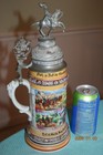 Antique Regimental Military Garde Dragoneer Cavalry German Beer Stein Dated 1913