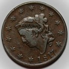 1817 Coronet Head Large Cent - Us 1c Copper Coin