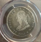 Ecuador - 1857 Silver 4 Reales  pcgs F 12 