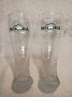 Lot Of 2 Patagonia Argentina Cerveza Glasses Weighted Bottom   Ribbed  9  500ml 