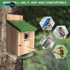Bird Houses For Outside With Copper Guard  Thicken Cedar Wooden Nesting