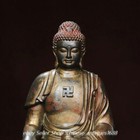 8 6  Tibet Buddhism Bronze Gild Sakyamuni Shakyamuni Amitabha Buddha Statue