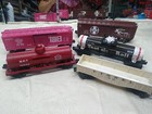 Lot Of 5 Vintage Lionel O Train Cars 2 Box Cars 2 Tankers 1 Gondola Advertising 