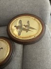 Vintage Mcm Pheasant Plaques Metal Wood Man Cave Cabin Hunting Wall Decor