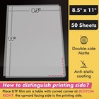 Koala Direct To Film 8 5x11 Dtf Transfer Paper Film 50 Sheet Dark T-shirt Fabric