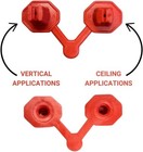 Kraken Bond Fastcoat Insulation Nozzle  Horizontal   Vertical Use 6 Pack - Red