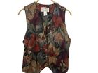 Longhorn By Niver Western Wear Vest Womens Size Large Floral Print