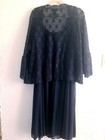 Cachet Womens Plus Size 24w Glitter Lace Dress Mother Of The Bride Groom Blue