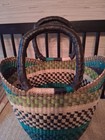 African Bolga Basket  U Shopper Tote Basket Larger Size 