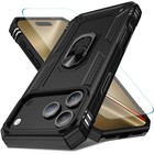For Iphone 17 Pro Max Case  16 15 14 13 Phone Cover Shockproof   Tempered Glass