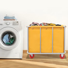Practical Stainless Steel Commercial Laundry Cart With Wheels Flexible Movement