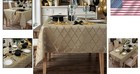 Chic And Elegant Gold Polyester Table Cloth  Perfect For Weddings   Gatherings