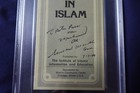 Muhammad Ali Heavyweight Champ Boxing Autographed Islamic Pamphlet Psa Slabbed