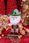German Santa Nutcracker 7 Inch Traditional Wooden Nutcracker  Festive Colors