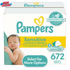 Pampers Sensitive Baby Wipes 1x Flip-top Pack 56-1008 Wipes 