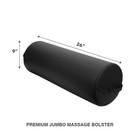 Jumbo Full Round Bolster Pillow  Black  Oil And Stain-resistant  For Massage    