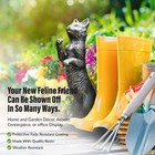 Standing Cat Statue Decorative Figurine Indoor Outdoor Home Decor Garden Yard   