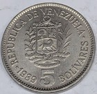   C3185   Venezuela  Coin      5   Bolivares   1989