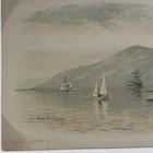 Antique Victorian Trade Card Clark s Ont Spool Cotton Lake George Fred Cozzens