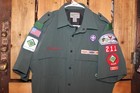 Boy Scouts Of America Venturing Green Large  Men s Adult Shirt Vented Sewn Ptchs