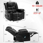 Breathable Leather Massage Recliner Chair Manual Reclining Sofa 330lb W remote
