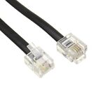 3ft Telephone Line Cord Cable Wire 6p4c Rj11 Dsl Modem Fax Phone To Wall Black