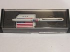  Slim Metal Ballpoint Pen Usa Stamp W  Matching Free Keychain -gift Box