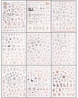 Jmeowio 9 Sheets Christmas Nail Art Stickers Decals Self-adhesive Pegatinas U   