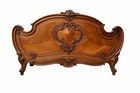 Antique French Louis Xv Walnut Queen Bed C  1870-era Imported From France