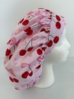 Valentine   s Day Cherries Print Size Large Medical Bouffant Scrub Cap Surgery Hat