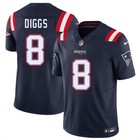 Men s Patriots  8 Stefon Diggs 2025 Stitched Limited Jersey