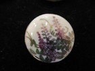 Vintage Satsuma Purple Wisteria Hand Painted Porcelain Buttons Set Of Seven 3 4