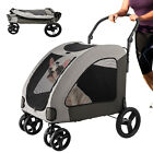Pet Stroller Up To 150lbs For Medium large Dogs And Cats 4-wheel Travel Carriage
